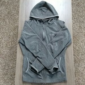 The North Face Gray Full Zip Hooded Jacket